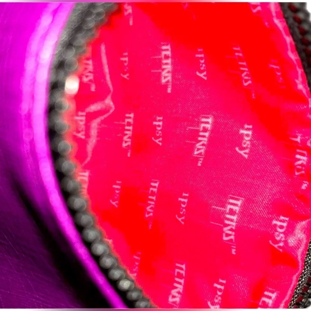 Ipsy x Tetris collaboration makeup or cosmetic textured pouch